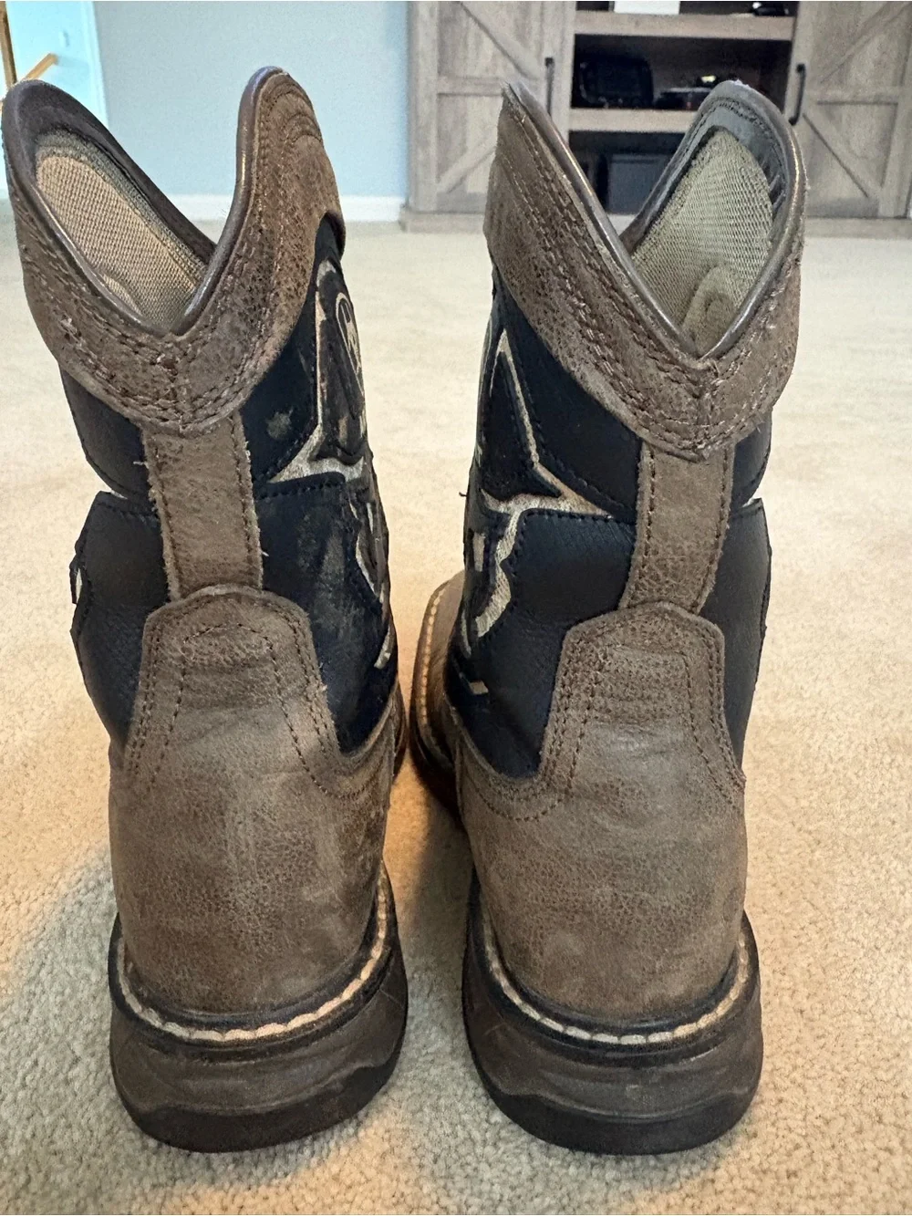 Ariat Workhog XT Vent Tek Bold Boot Boy 1 Brown Leather Square Toe Western Cowbo